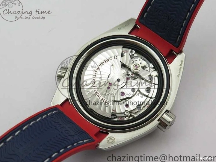 0117 Comfortable Planet Ocean 43.5mm America’s Cup VSF Best Edition White Dial On Blue Gummy Strap A 7900